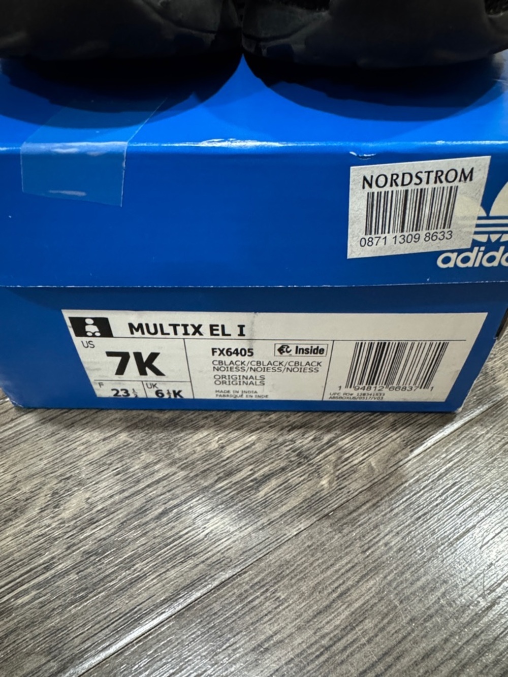 Adidas Black Toddler Sneakers Size 7 Triple Black Shoes - Picture 4 of 7